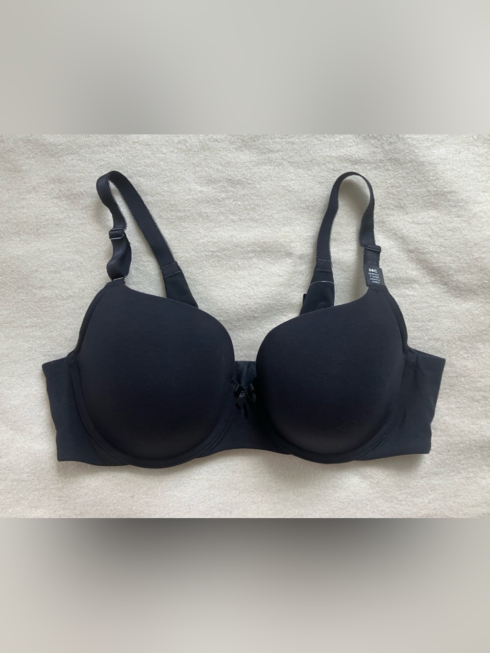 Torrid Perfect Cotton T-Shirt Bra - 38C - Rich Black - NWT
